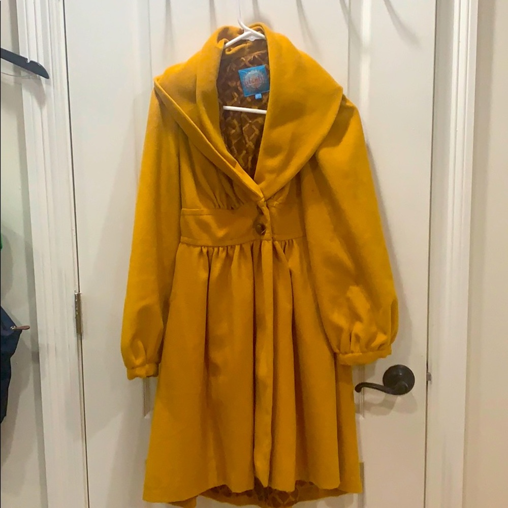 Yellow Anthropologie Coat